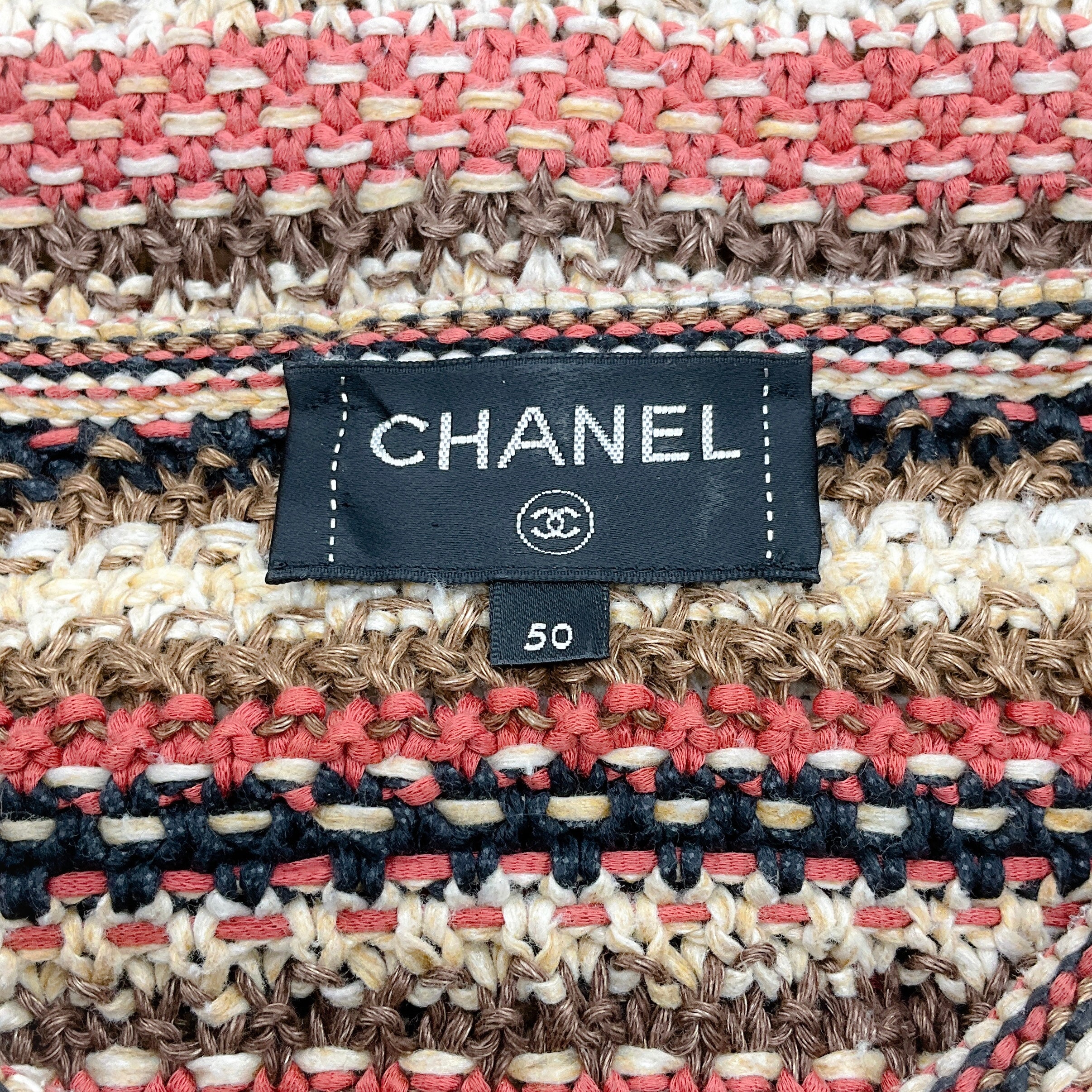 Chanel 2018 Rust Brown Linen Cotton Knit Dress - Elegant Summer Casual & Party Wear for Women