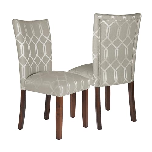 Pewter Gray Cream Lattice (Set of 2)