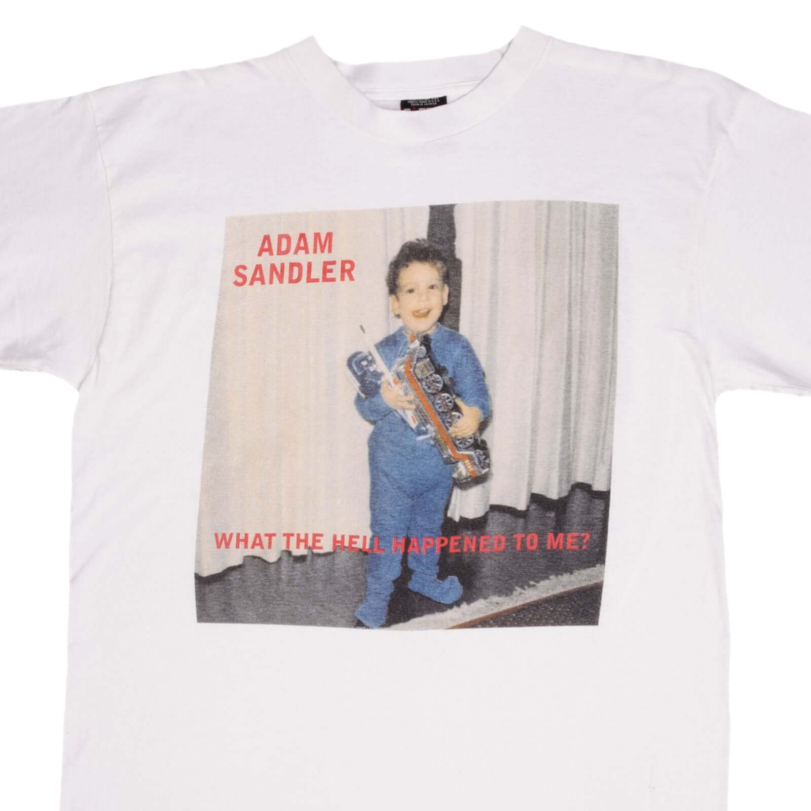 Vintage Adam Sandler Summer Tour 1996 T-Shirt - Large Size, 100% Cotton, Made in USA - Perfect for Concerts, Casual Wear & 90s Retro Fashion