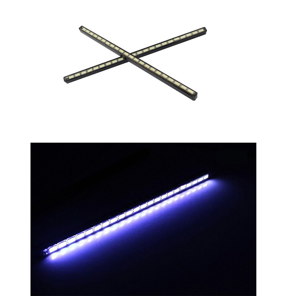 21 SMD 5630 LED Daytime Running Lights (DRL) - 7000K White Fog Light Strip for Cars & Trucks - 156mm Universal Fit - Perfect for Enhanced Visibility & Safety in Daytime Driving