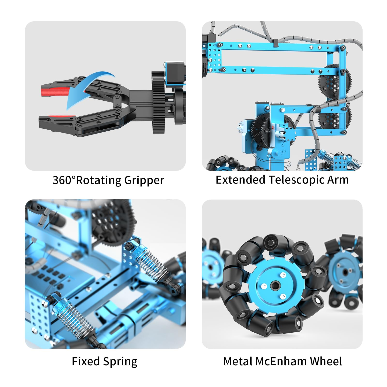 Remote Control Robot Arm Building Kit - 360° Flexible Gripper & Wheels, 103Pcs STEM Educational Toy for Kids & Adults | Perfect for Birthday Gifts, Science Projects & Robotics Learning (Includes Gift Box)
