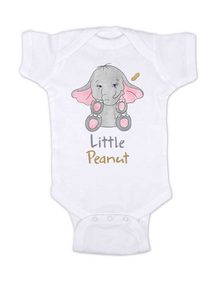 Adorable Baby Elephant Bodysuit - Little Peanut Newborn Outfit for Birth Announcement & Baby Shower Gift - Perfect for Photo Shoots, First Outings & Special Occasions