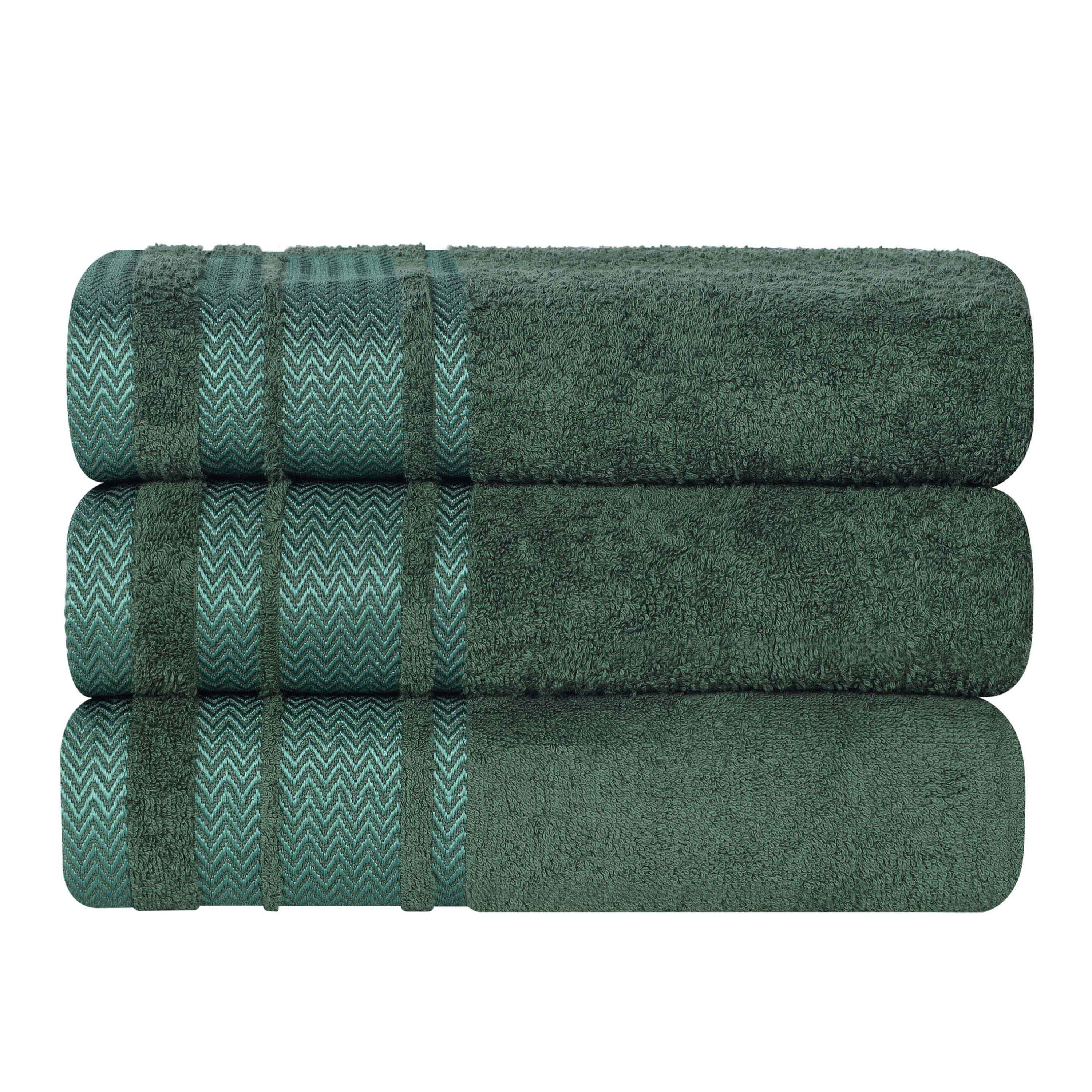 Premium Hays Cotton Soft Medium Weight Bath Towel Set of 3 - Ultra Absorbent & Quick Dry - Luxury Spa & Bathroom Essentials for Home, Hotel, Gym Use