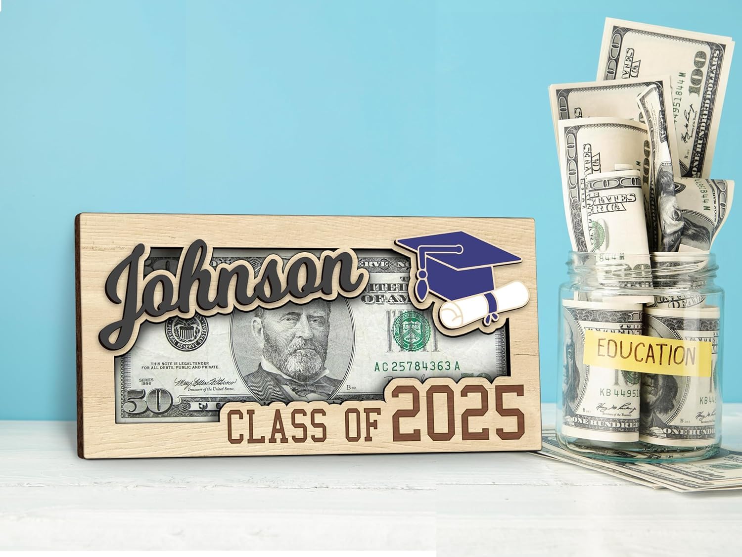 2025 Graduation Money Holder - Personalized & Customized Graduation Gift for Students - Bulk Graduation Cards & Leis (MH11) - Perfect for Graduation Parties, Gifts & Celebrations