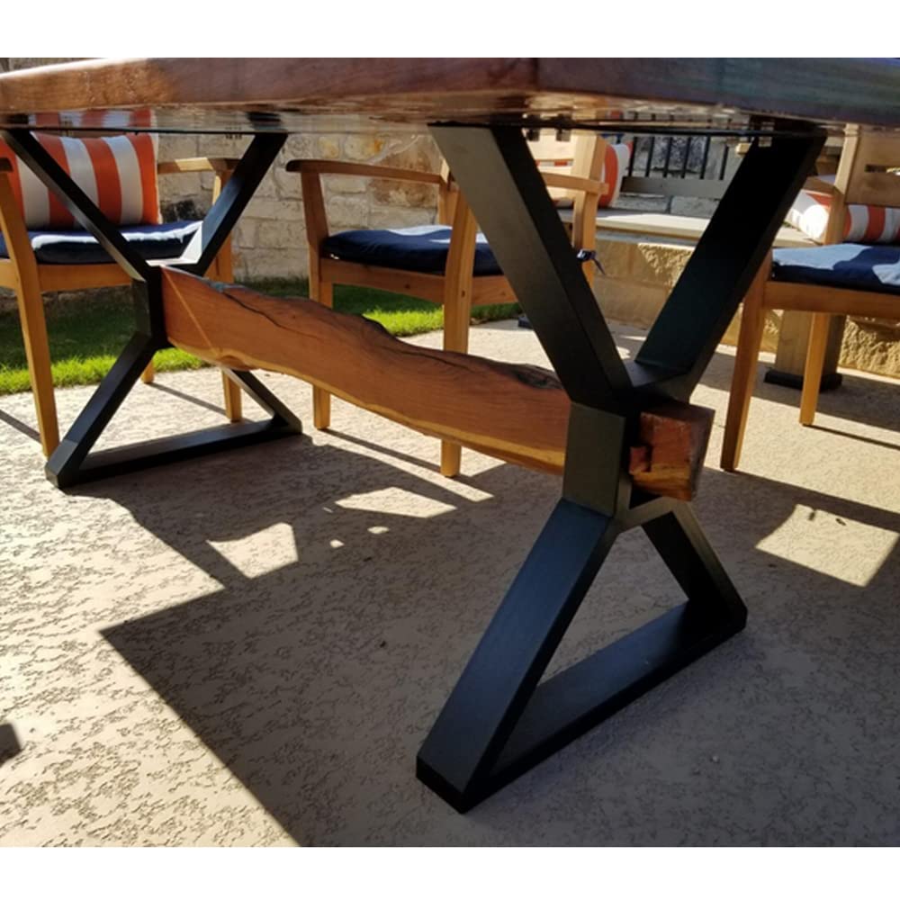 Heavy Duty Metal Table Legs - Industrial Style Desk & Furniture Legs Set of 2 (28