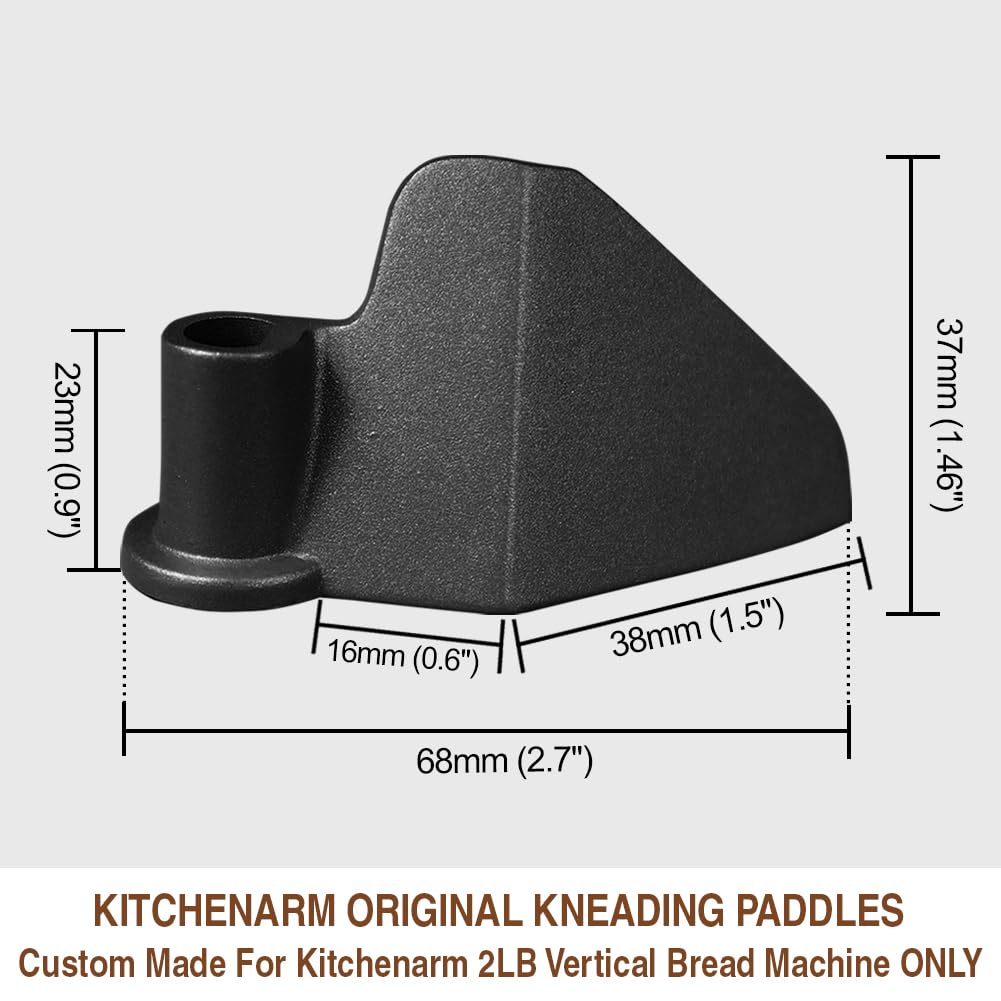 Non-Stick Bread Pan with Kneading Paddle - Replacement Part for KITCHENARM 2LB Vertical Bread Maker (Model KA8520, KA8510) | Teflon Coated Baking Accessory | Perfect for Homemade Bread, Gluten-Free Baking & Artisan Loaves