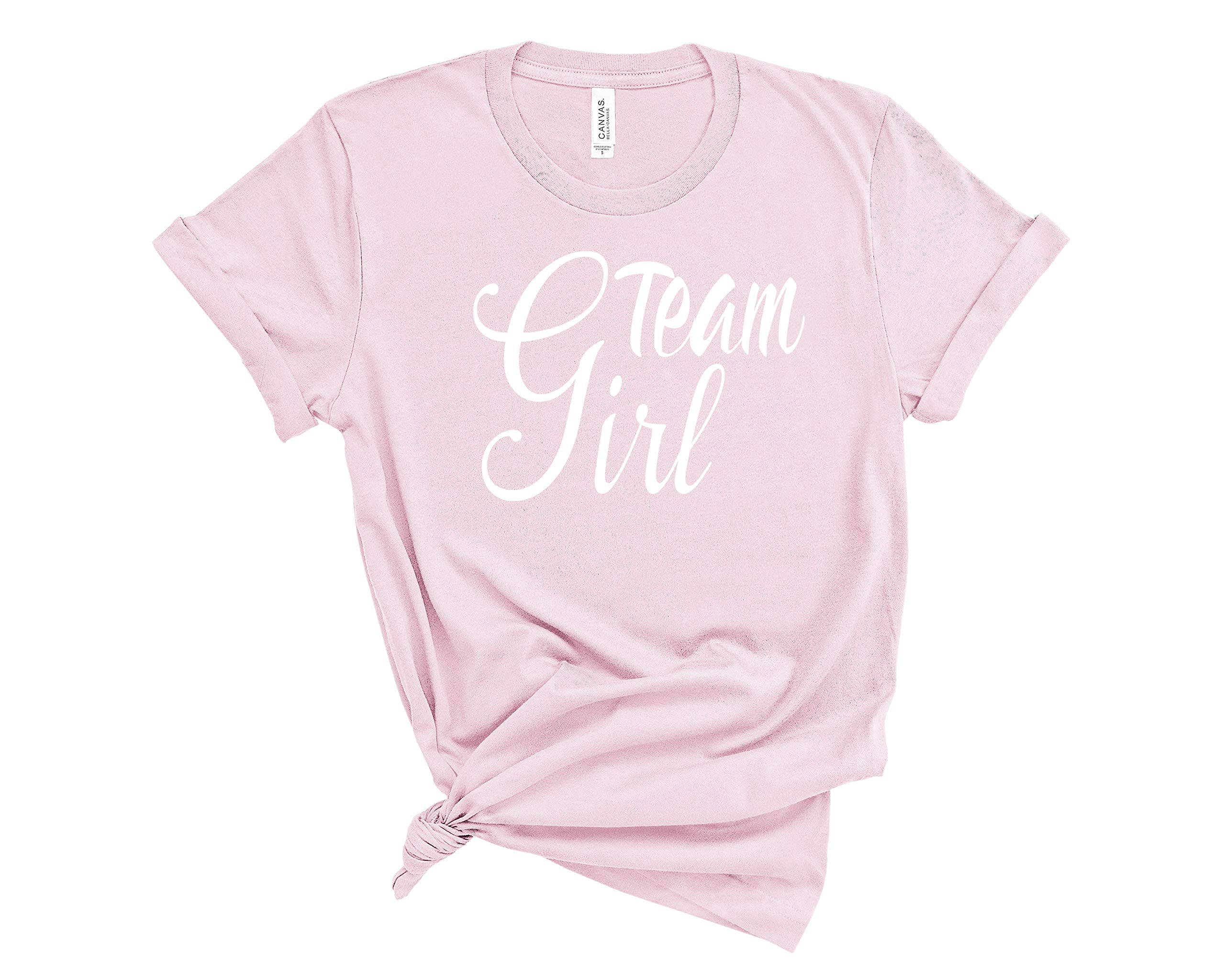 Retro Team Girl Team Boy Baby Shower Gender Reveal T-Shirt - Unisex Blue & Pink Shirt for Gender Announcement Parties & Family Celebrations