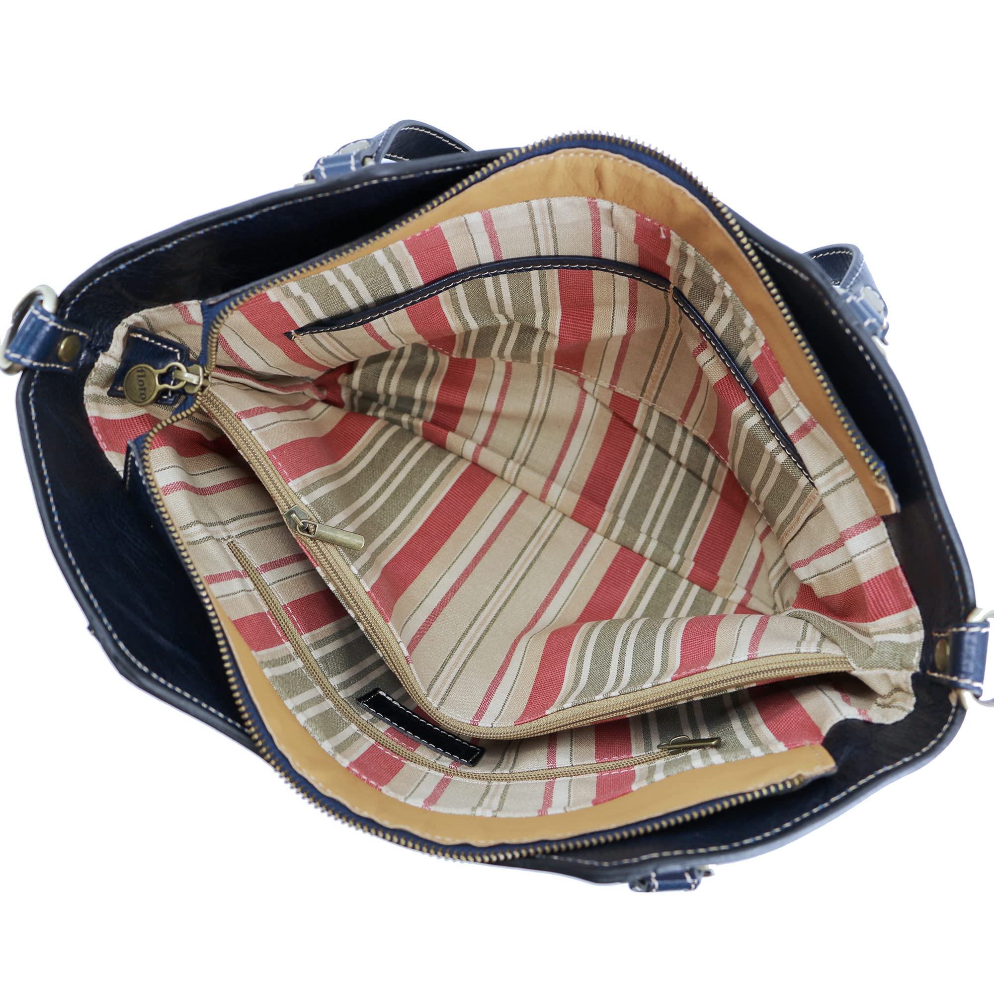 Floto Ischia Genuine Leather Shoulder Bag for Women - Stylish Handbag Purse with Adjustable Strap, Perfect for Work, Travel & Everyday Use