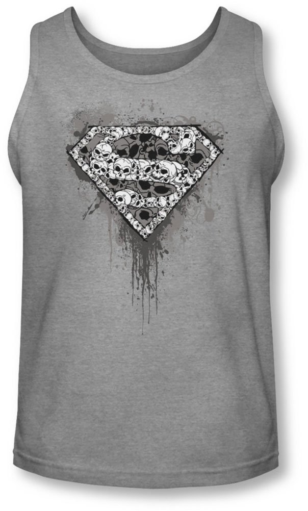 Superman Skull Graphic Men's Tank Top - Cool & Comfortable Muscle Tee for Gym, Workout, and Summer Fashion