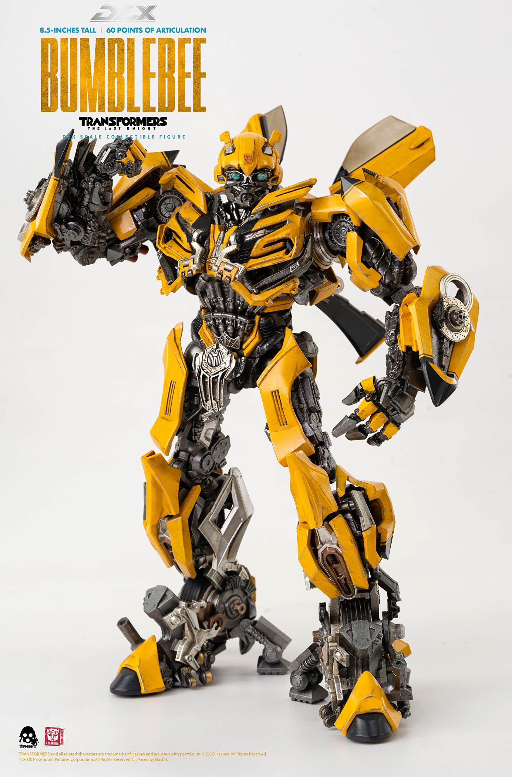 Transformers The Last Knight Bumblebee DLX Scale Collectible Action Figure - Premium Movie Replica for Display & Collectors