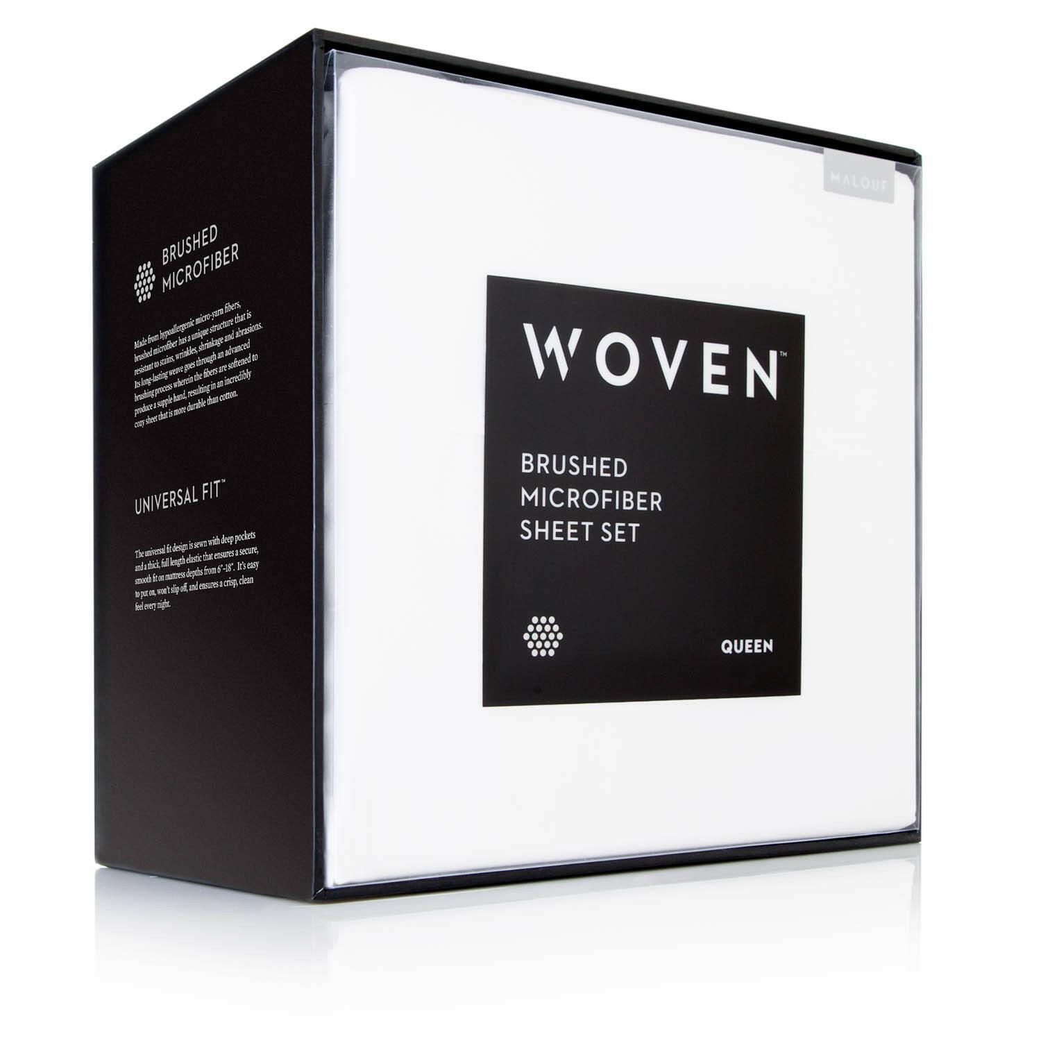 Premium Woven Microfiber Queen Size Sheet Set - Ultra Soft, Breathable & Wrinkle-Resistant Bedding - Perfect for All-Season Comfort in Master Bedrooms & Guest Rooms