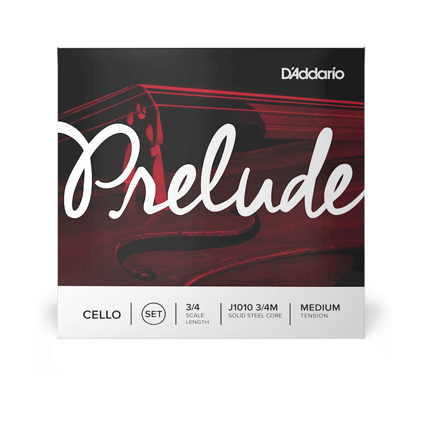 D'Addario J10103/4M Prelude Cello Strings - 3/4 Scale Medium Tension for Student & Intermediate Players | Perfect for Practice, Performances & Orchestral Use