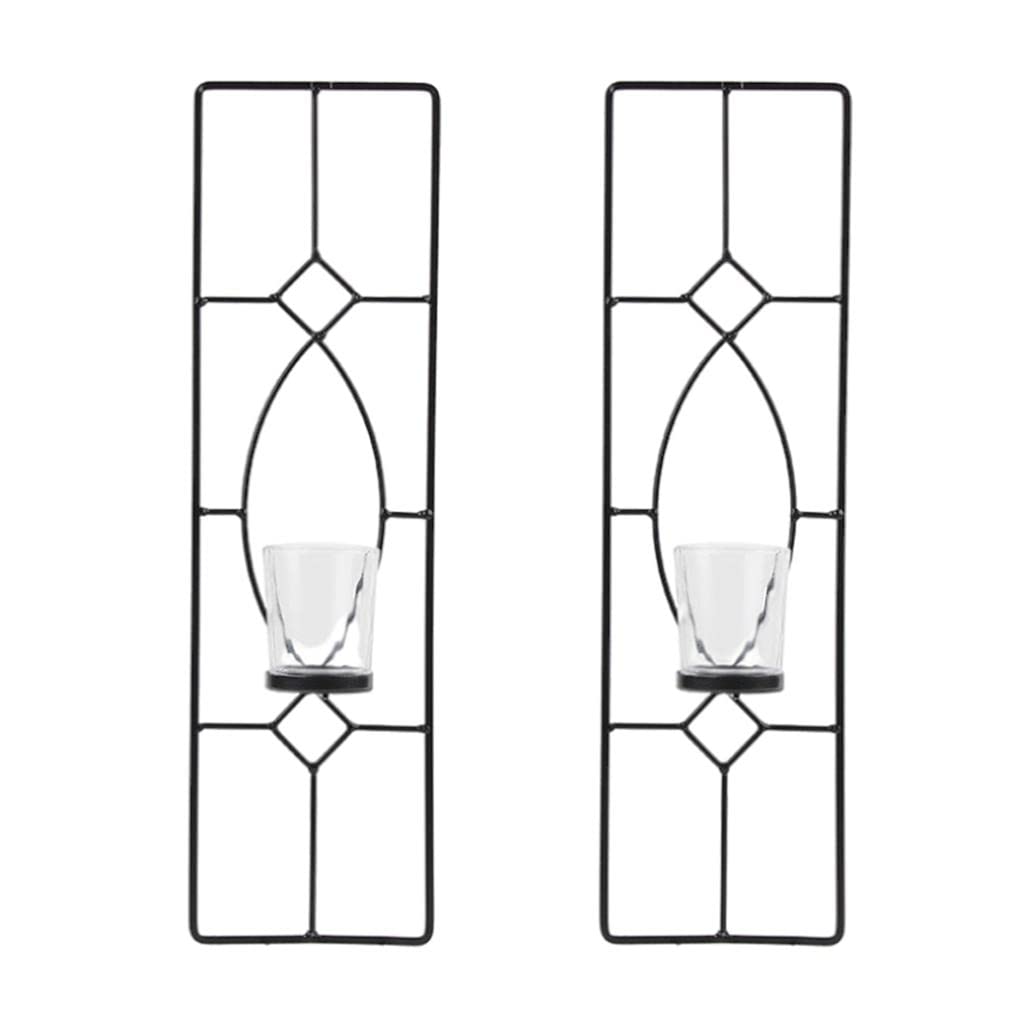 MagiDeal Wall Sconce Candle Holder Set of 2 - Vintage Wall Mounted Candle Sconces for Living Room, Bedroom, Bathroom, Dining Room - Perfect for Romantic Dinner, Wedding Decor, and Home Ambiance Lighting