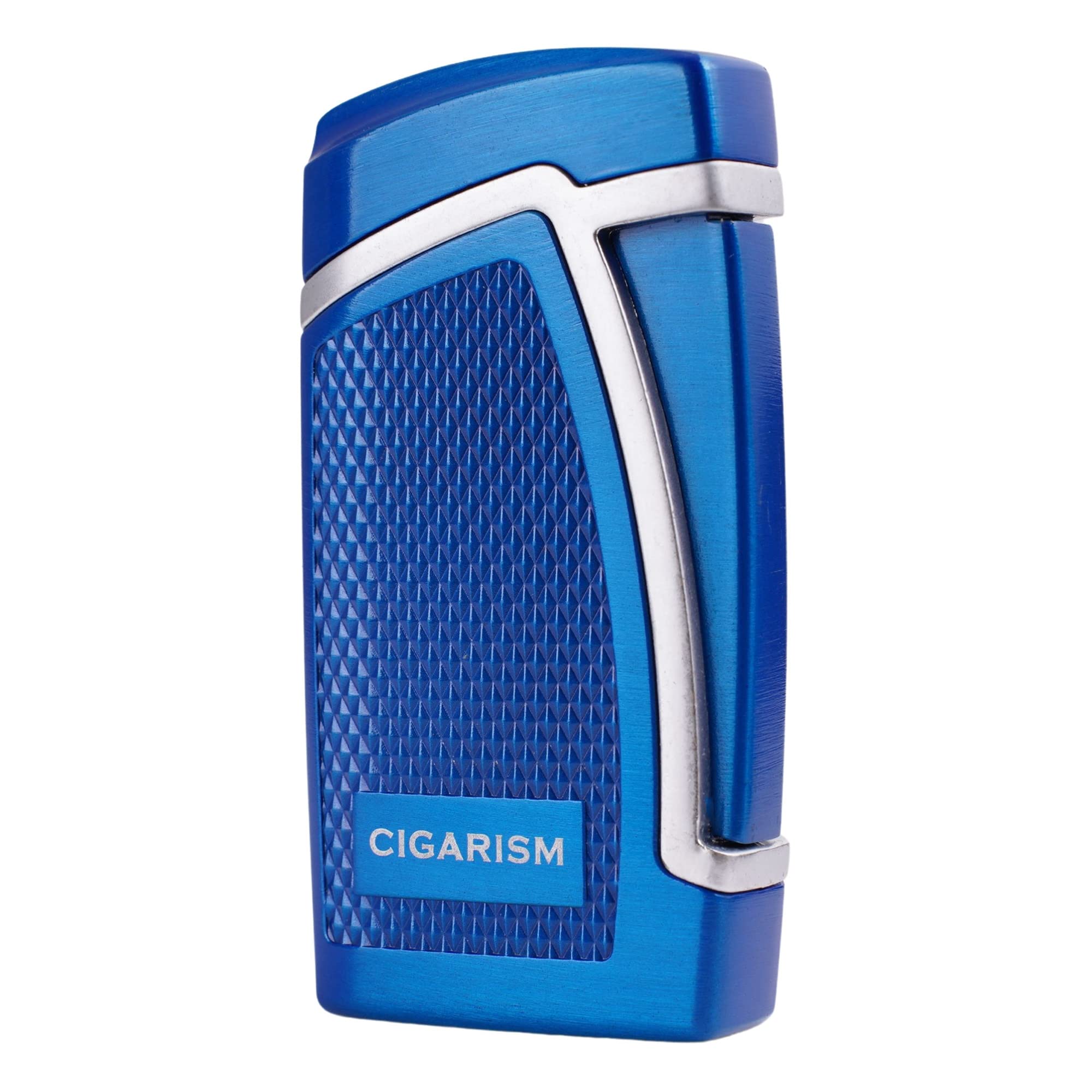 Jet Flame Cigar Lighter with Punch - Double Torch Windproof Butane Lighter (Blue) | Perfect for Cigars, Cigarettes & Outdoor Use