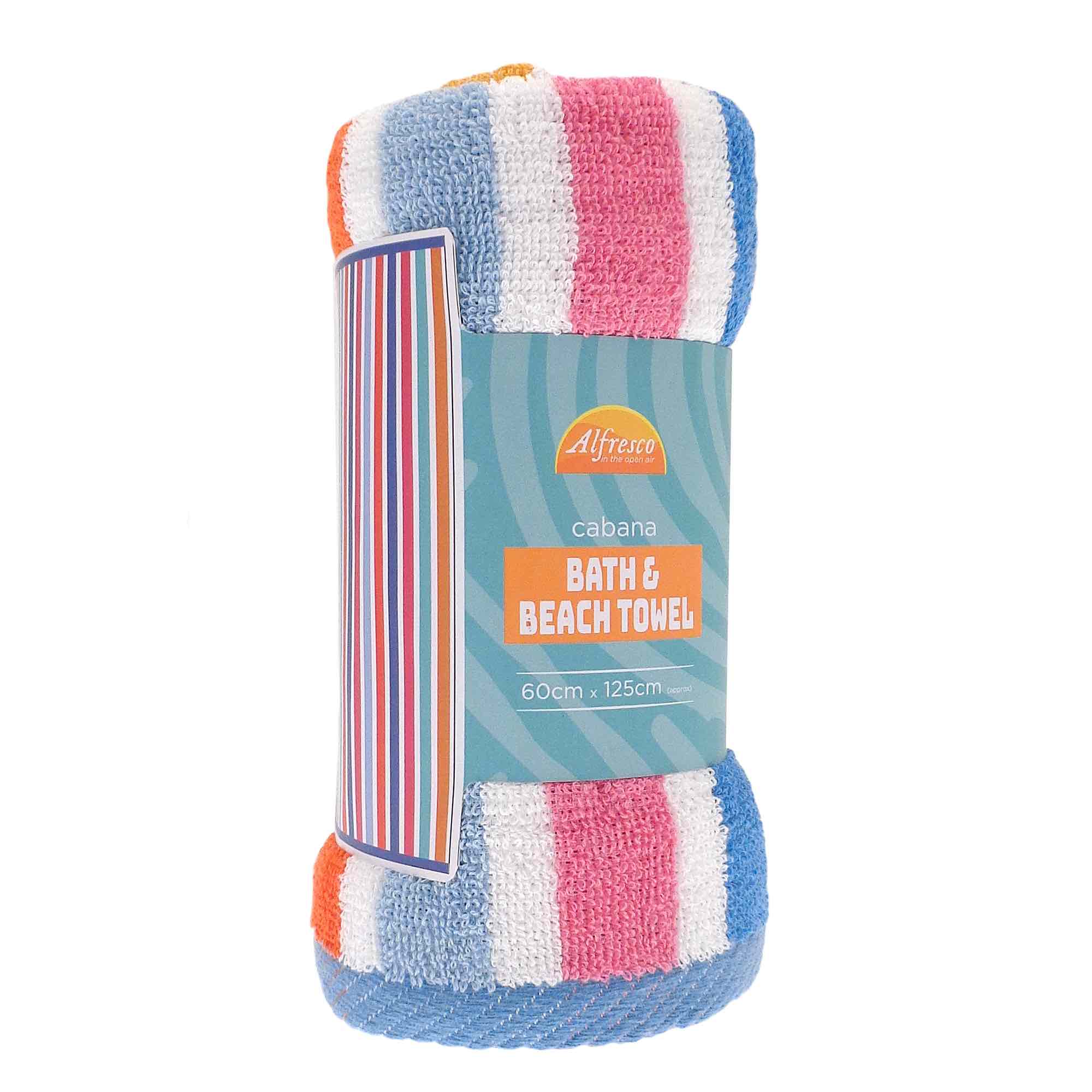Cabana Stripe Beach Towel - Soft, Absorbent & Quick-Drying - Perfect for Pool, Beach, Vacation & Outdoor Activities