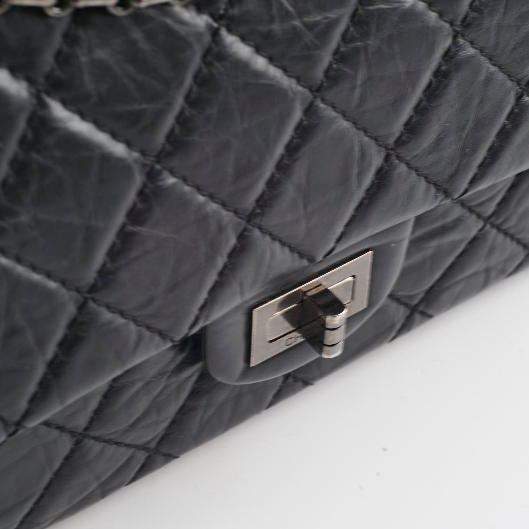 Authentic Chanel Reissue 226 Black Leather Flap Bag Series 12 - Luxury Handbag for Women, Perfect for Evening Events & Special Occasions