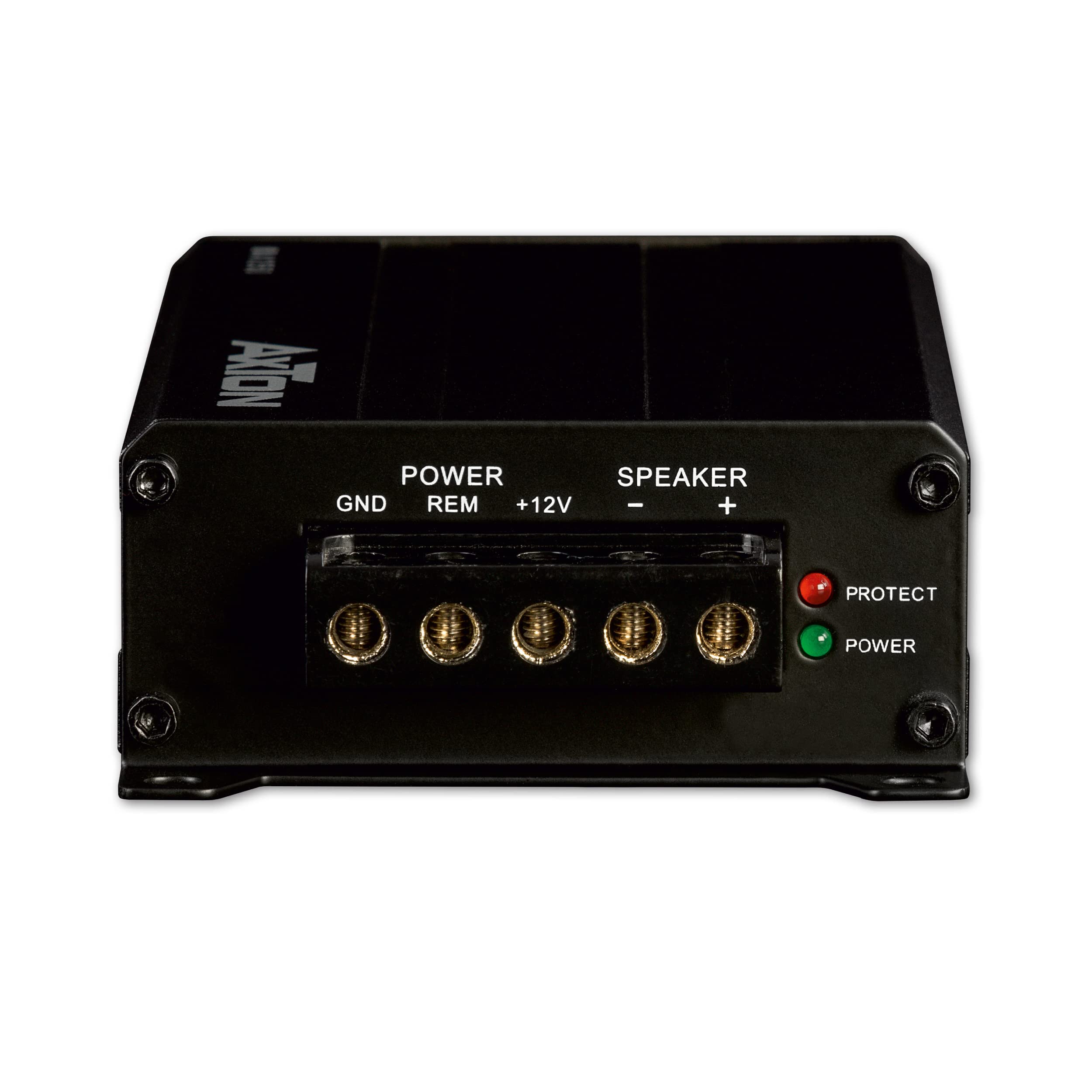 AXTON A1250 Ultra Compact 1 Channel Mono Digital Car Amplifier - 150W Class D Mini Bass Amp with High Level Input, 2 Ohms Stable for Cars, Trucks, Motorhomes - Perfect for Upgrading Car Audio Systems & Bass Enhancement