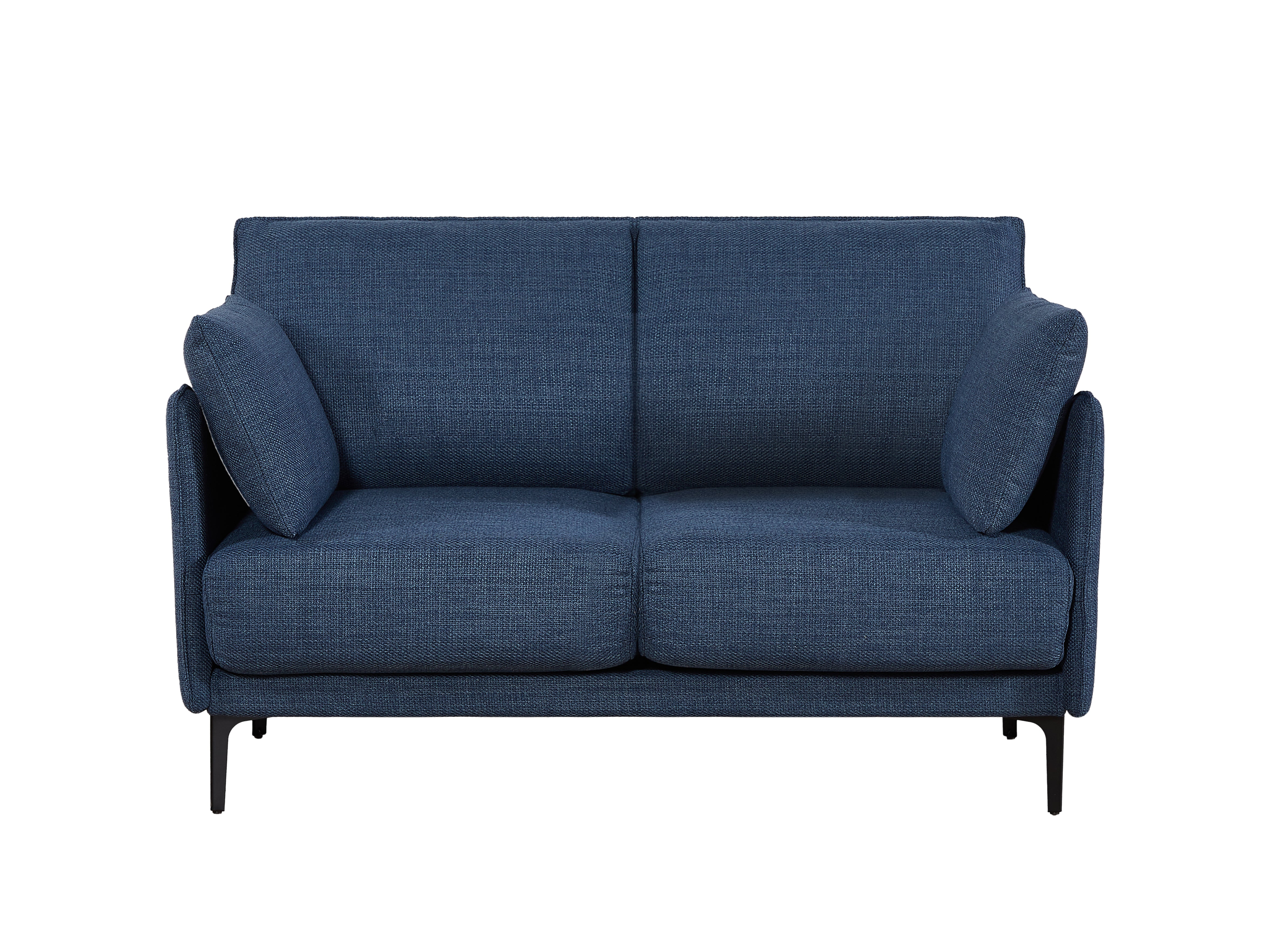 2-Seater Sofa with 2 Pillows & Metal Legs - Modern Loveseat for Living Room, Bedroom, Office - Perfect for Small Spaces, Apartments & Cozy Home Decor