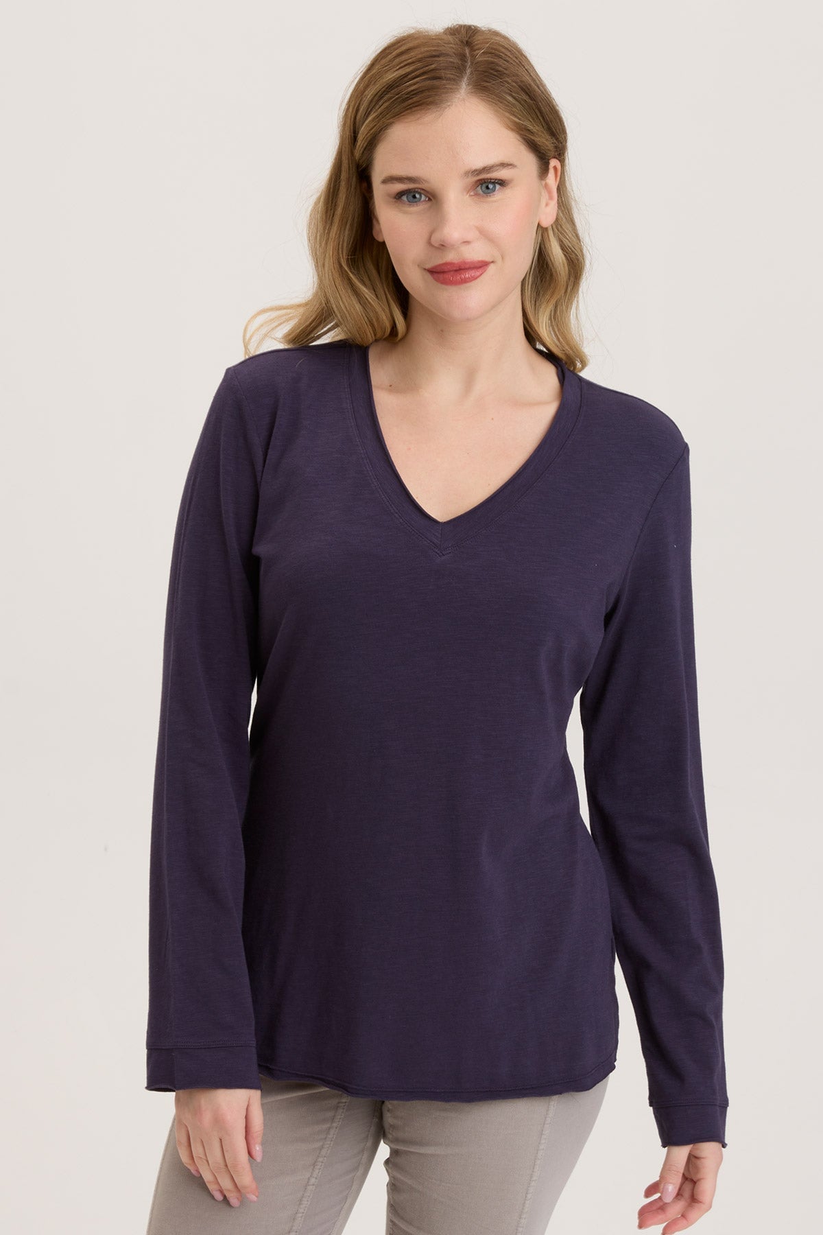 Trina Top Navy Blue - Women's Casual Short Sleeve T-Shirt for Everyday Wear, Work & Weekend Outfits
