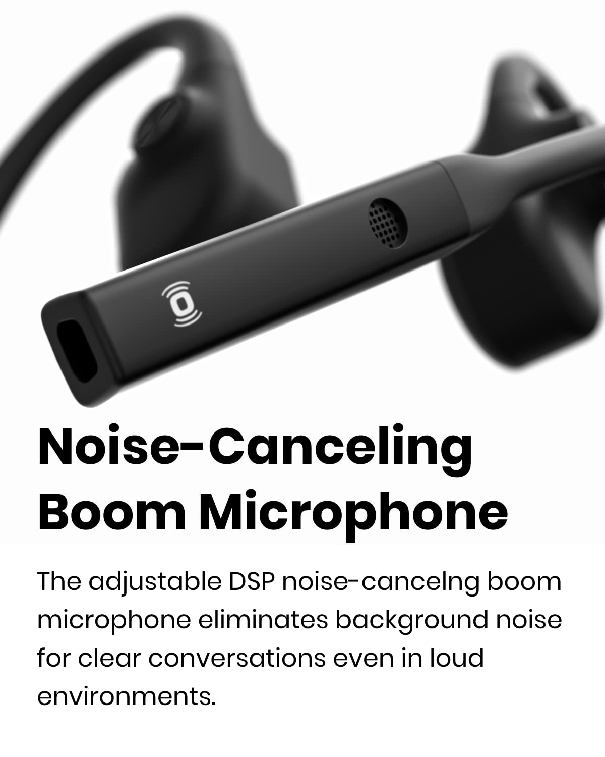 Shokz OpenComm Wireless Bone Conduction Bluetooth Headset with Noise-Canceling Mic - Office, Home, Trucking & Business Use - Black | Hands-Free Calls for Professionals & Drivers
