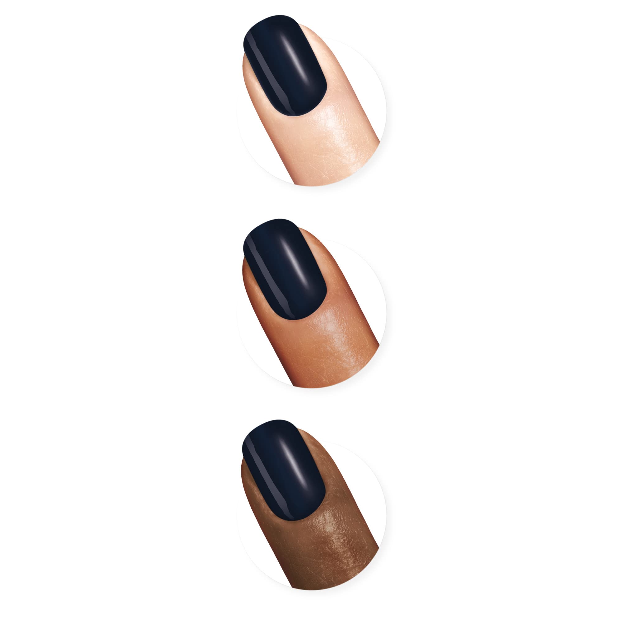 Sally Hansen Miracle Gel™ Midnight Mod Blue Nail Polish - Long Lasting Gel-Like Formula, No UV Lamp Needed - Perfect for Parties, Weddings & Everyday Wear