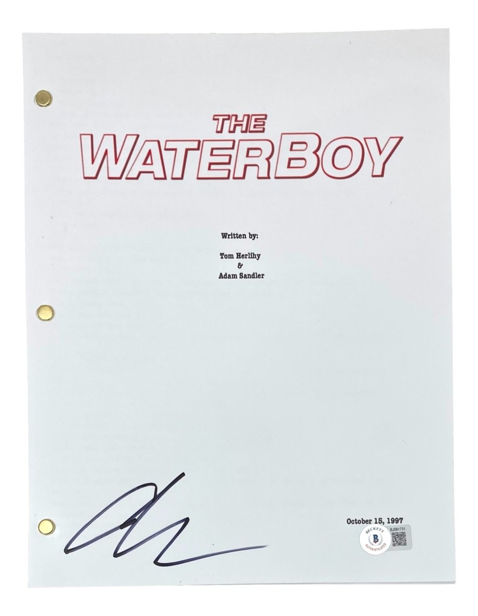 Adam Sandler Autographed The Waterboy Movie Script - Authentic Signed Memorabilia - Perfect for Collectors, Fans & Movie Enthusiasts - Great Gift for Sports Comedy Lovers