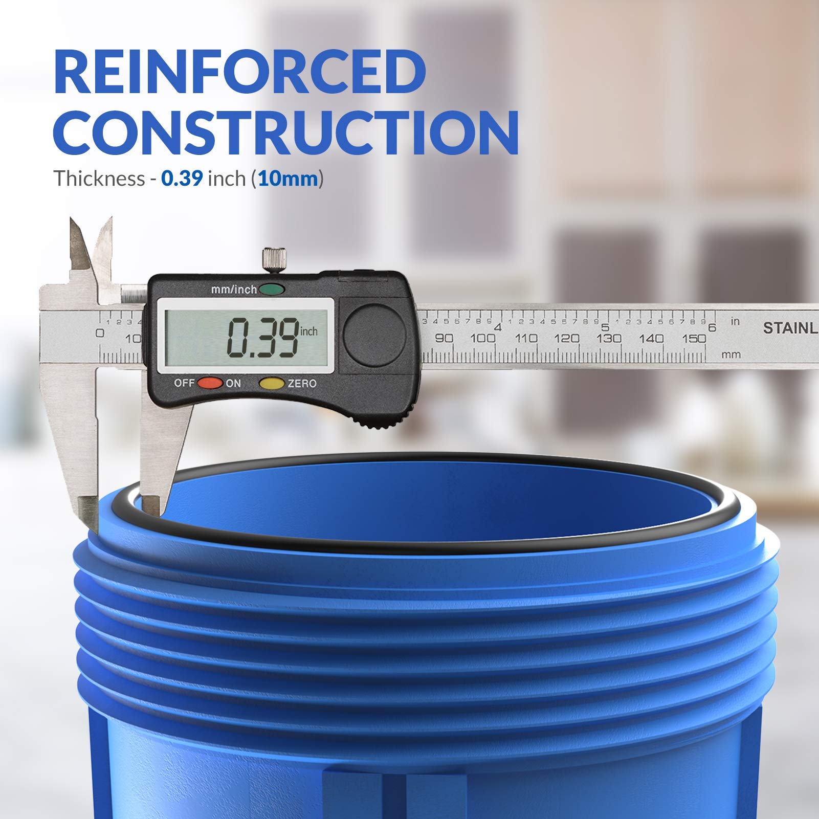 SimPure DB20P 20-Inch Whole House Water Filter System with Carbon Filters - 20