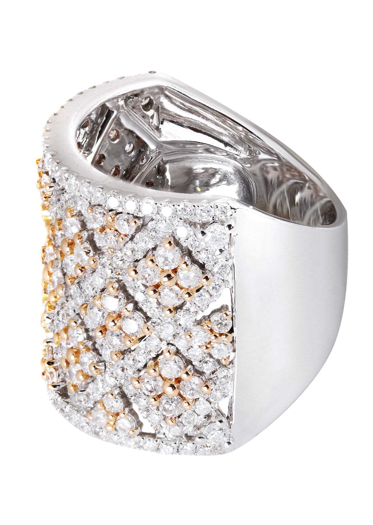 14K White Gold Ladies Diamond Cocktail Ring | 2.71 Carats Total Weight | 13.58 Grams | Elegant Evening Party Jewelry for Women | Perfect for Weddings, Anniversaries & Special Occasions