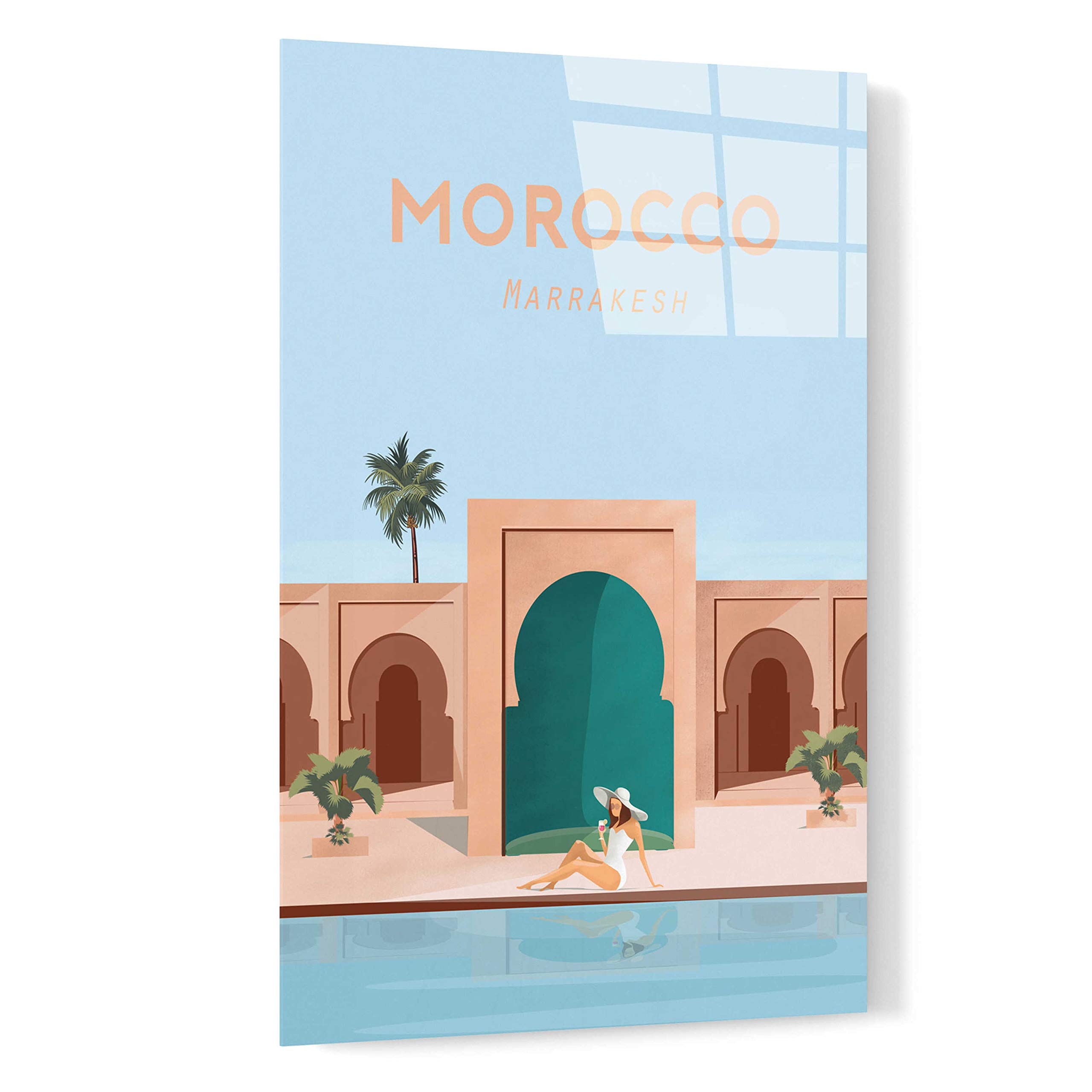 Epic 'Moroco' Acrylic Glass Wall Art by Arctic Frame Studio - 16x24 Inches Modern Home Decor for Living Room, Bedroom & Office