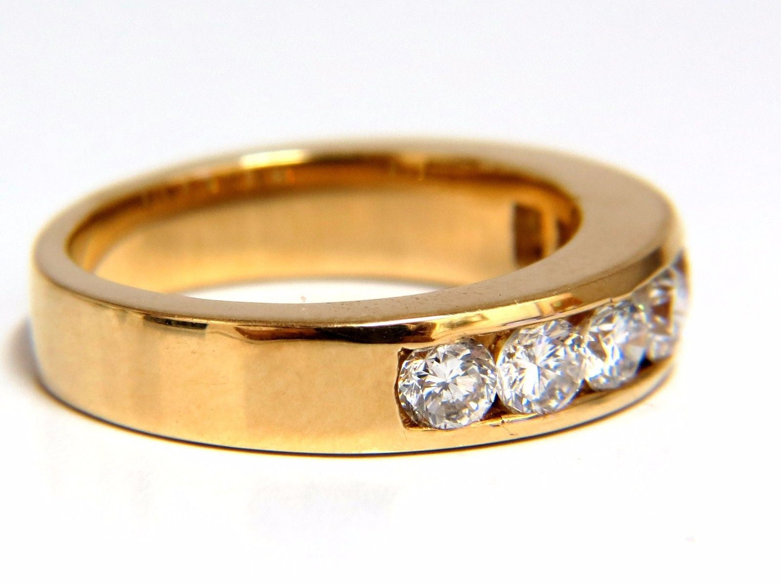 1.30ct Natural Round Diamond Band Ring 14K White Gold H/VS Quality - Elegant Wedding, Engagement & Anniversary Jewelry Gift for Women