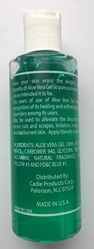 100% Pure Organic Aloe Vera Gel for Face, Skin & Hair Care - Thick & Absorbent Aloevera Extract for Men & Women - Soothes Sunburn, Hydrates Dry Skin, Conditions Hair - 4 Oz (1 Pack)