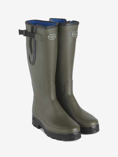 Le Chameau Vierzonord Plus Waterproof Rubber Boots for Men & Women - Durable Outdoor Hunting, Fishing & Gardening Boots - Perfect for Rainy Days & Muddy Terrains
