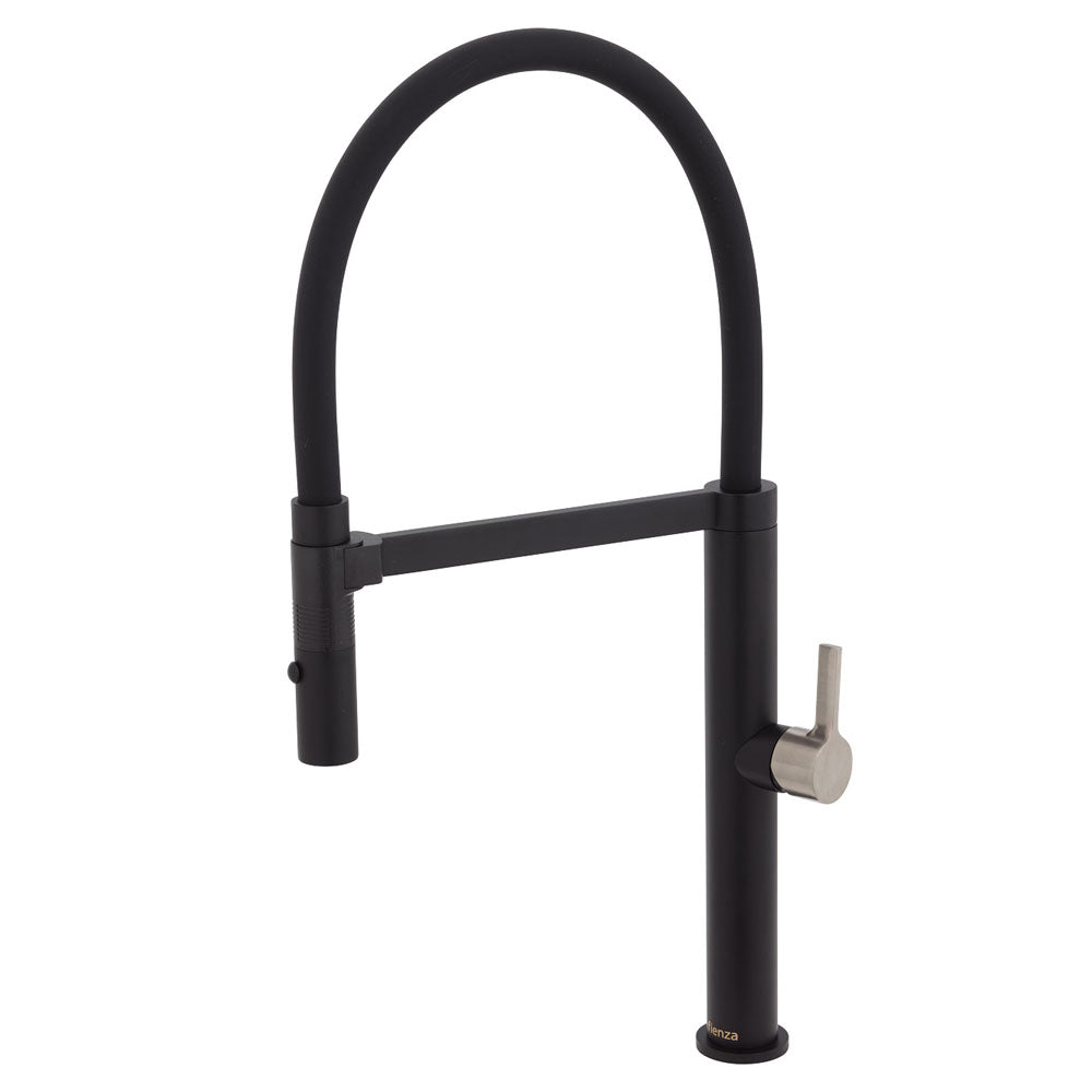 Fienza Sansa Pull Down Kitchen Faucet with Sprayer - Matte Black Finish for Modern Farmhouse & Contemporary Home Sinks