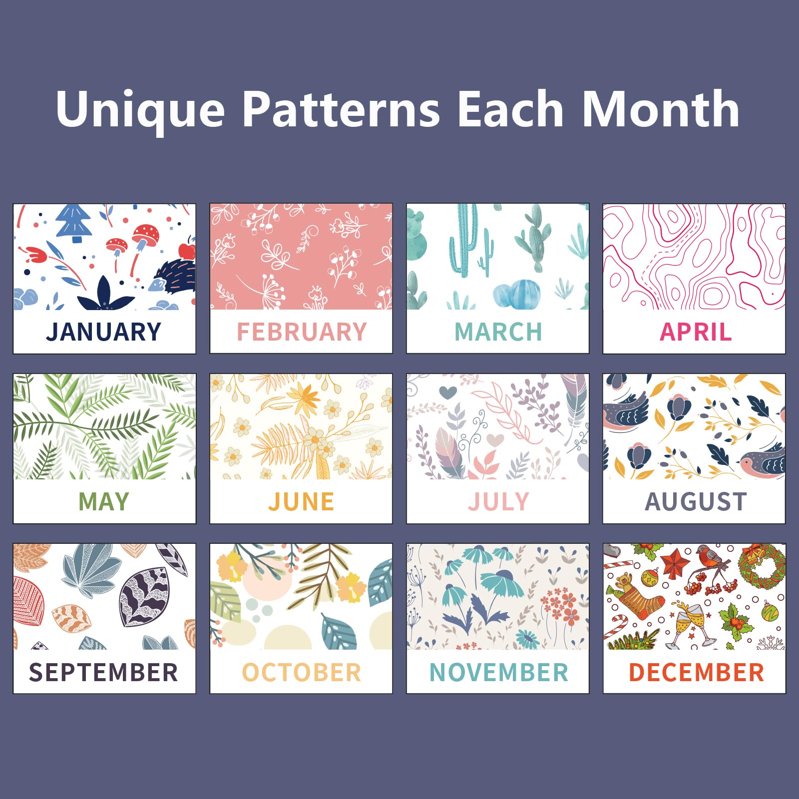 2025-2026 Monthly Desk Calendar with Planner Stickers | 10
