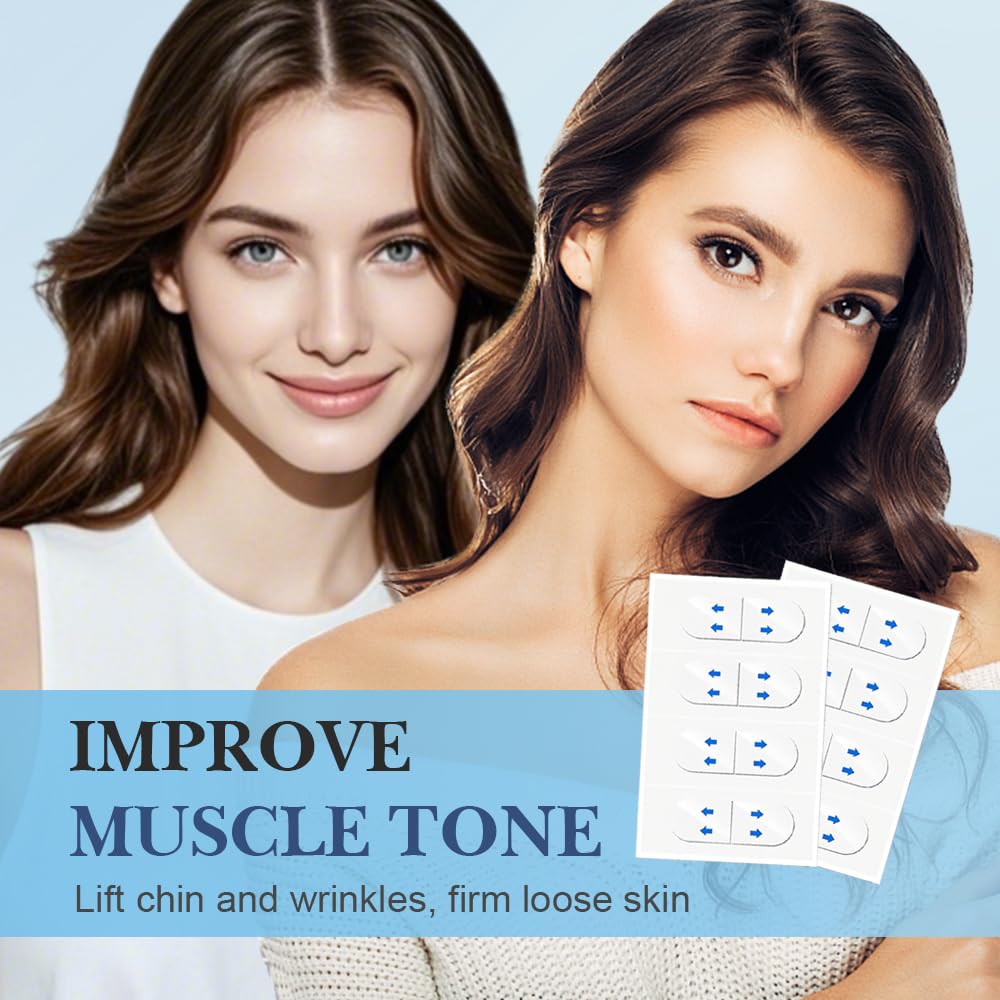 2025 Invisible Face Lift Tape - 60 PCS Instant Facelift Tape for Loose Sagging Skin, Double Chin & Eye Lift | Neck & Facial Lifting Solution for Wrinkles & Jawline Contouring | Perfect for Weddings, Photos & Daily Anti-Aging Care