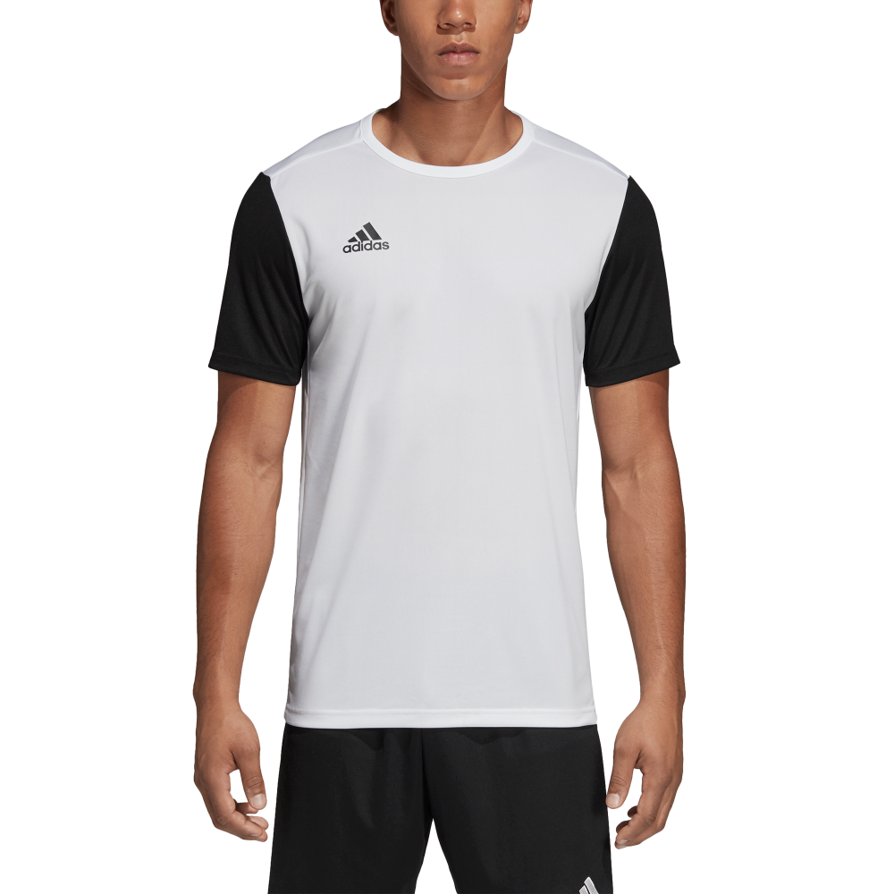 Adidas Youth Estro 19 Soccer Jersey - White & Black - Breathable Performance Shirt for Teen Players - Perfect for Training, Matches & Team Sports