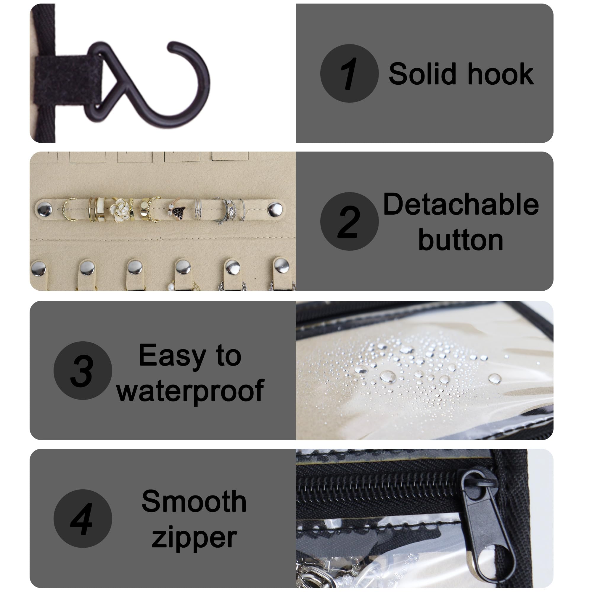 Portable Nonwoven Jewelry Organizer Travel Case for Rings, Earrings & Necklaces - Stylish Clutch Pouch & Envelope Storage Bag - Perfect Gift for Women & Girls - Ideal for Travel, Home Storage & Daily Use
