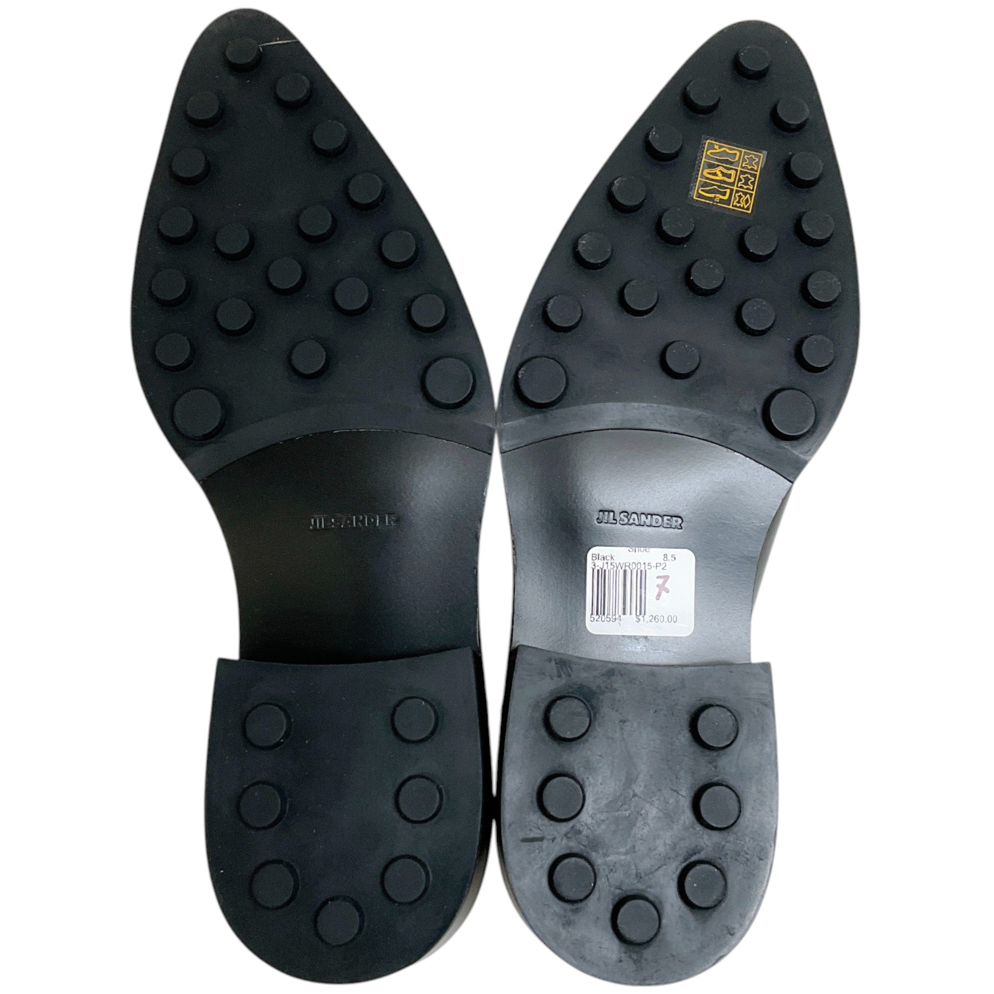 Jil Sander Black Leather Pointed Toe Flat Loafers for Women - Classic Comfortable Slip-On Shoes for Office, Business & Casual Wear