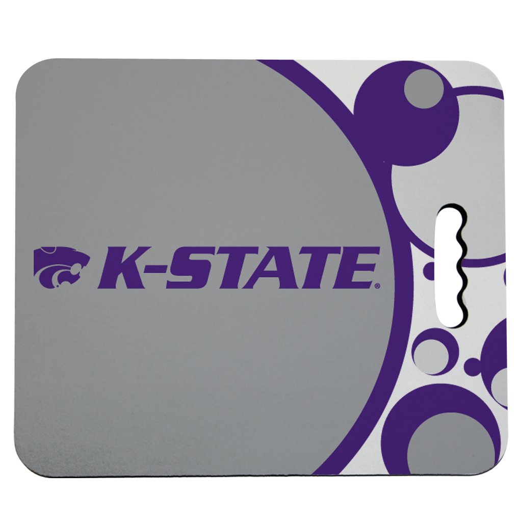 VictoryStore Comfortable Outdoor Seat Cushion - Kansas State University Wildcats Stadium Cushion with Circles Design - Perfect for Football Games, Picnics & Tailgating