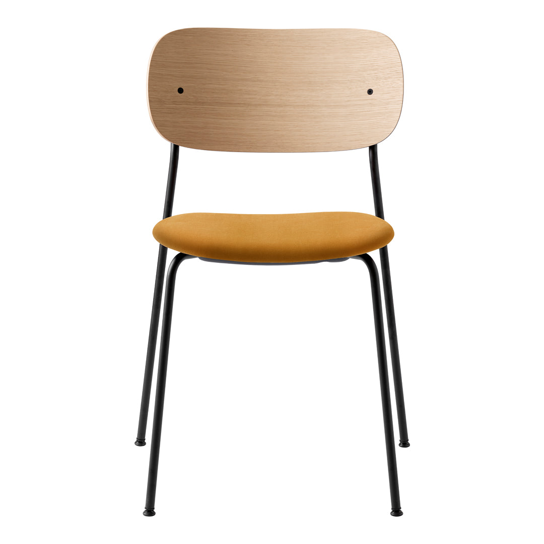 Co Dining Stackable Chair - Upholstered Seat for Kitchen, Dining Room & Outdoor Patio | Comfortable & Space-Saving Furniture