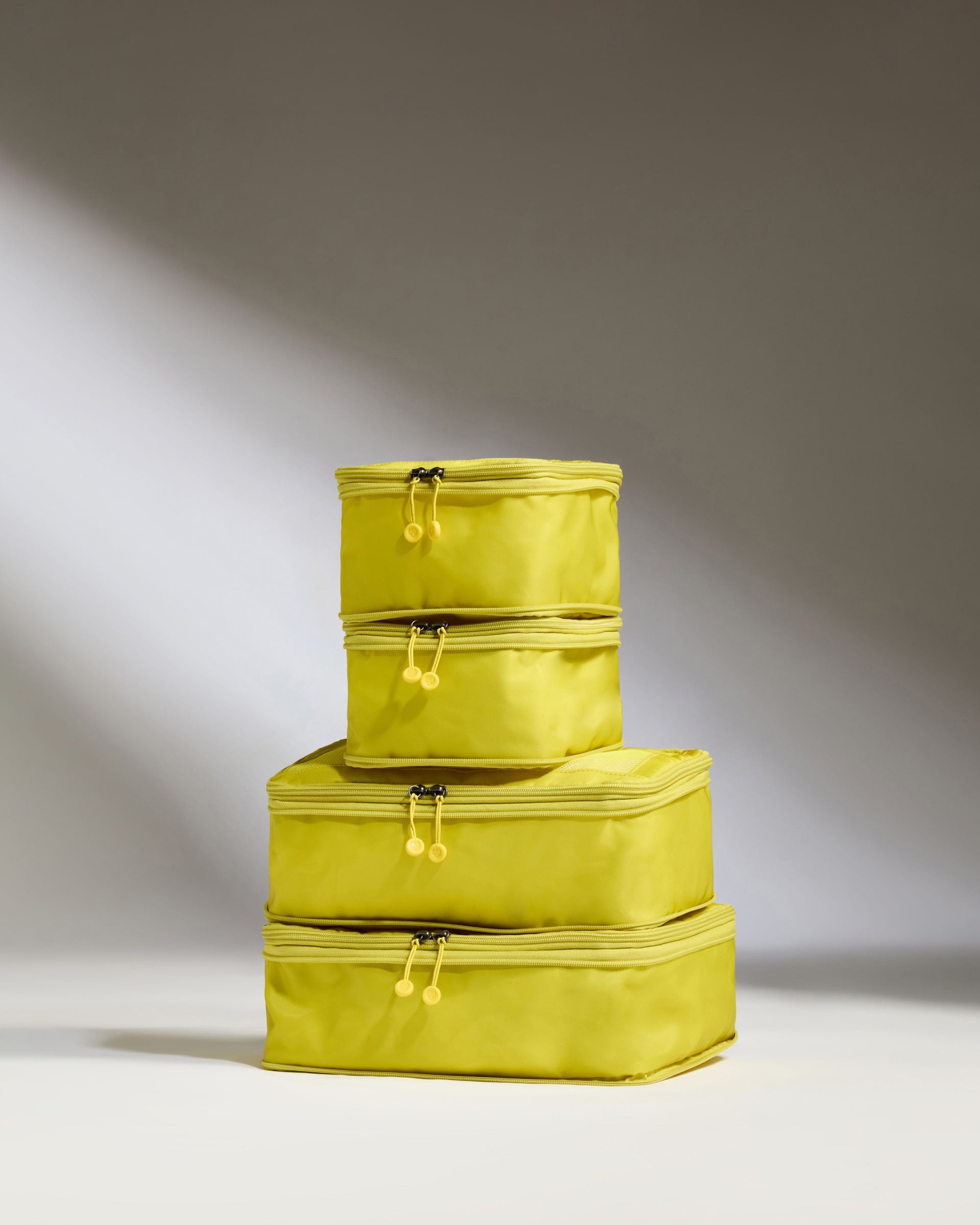 Premium Packing Cubes Set of 4 - Gorse Yellow | Travel Organizer for Suitcases & Backpacks | Space-Saving Luggage Storage Solution
