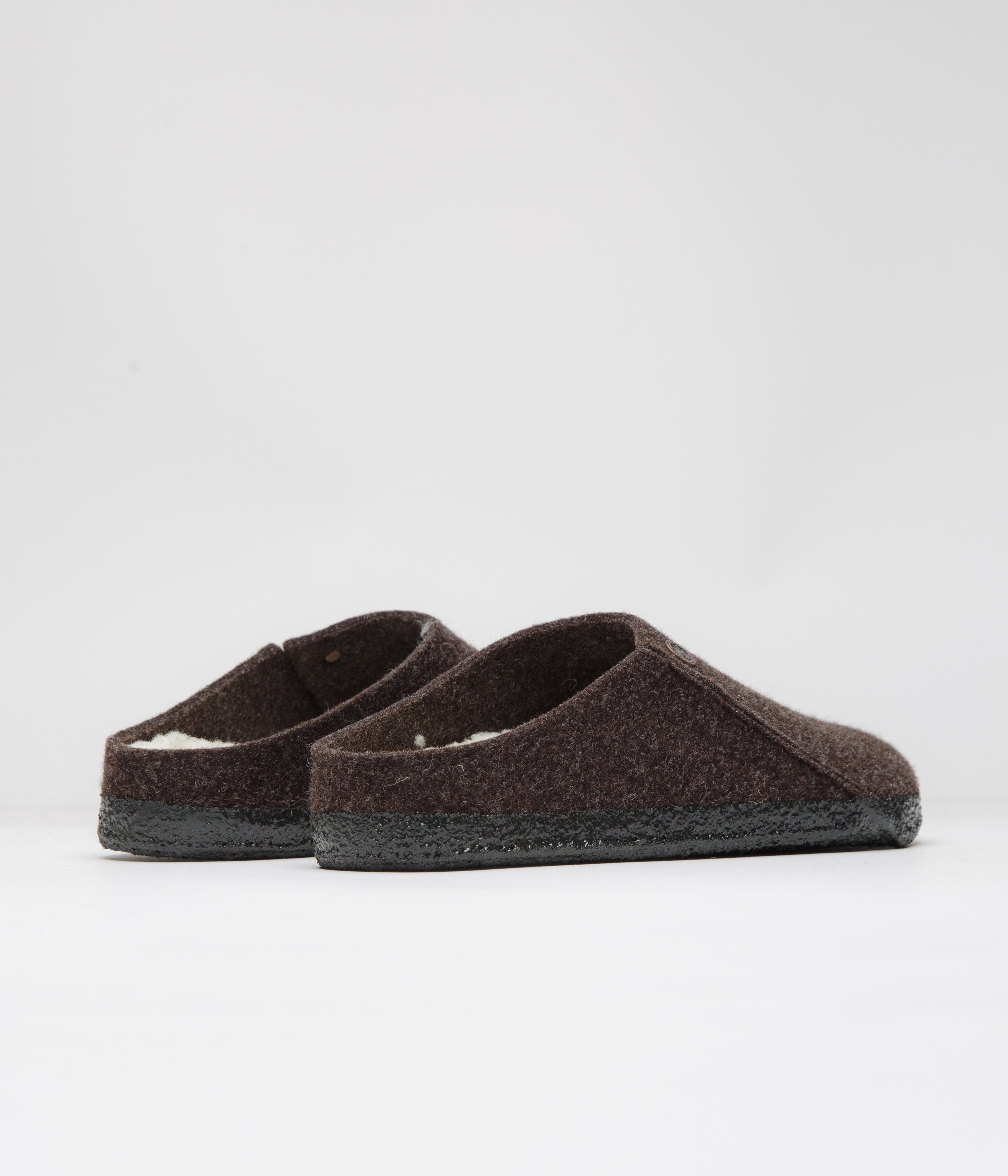 Birkenstock Zermatt Shearling Felt Slippers for Men & Women - Cozy Mocha Indoor/Outdoor House Shoes for Winter Comfort & Relaxation