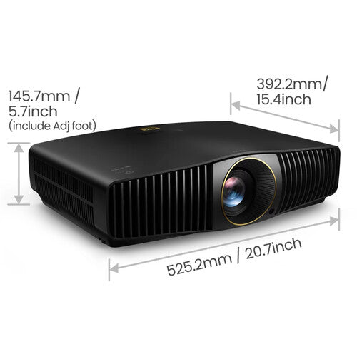 BenQ W5800 4K UHD Laser Projector - 2600 Lumens, HDR10, 100% DCI-P3 Color - Perfect for Home Theater & Movie Nights
