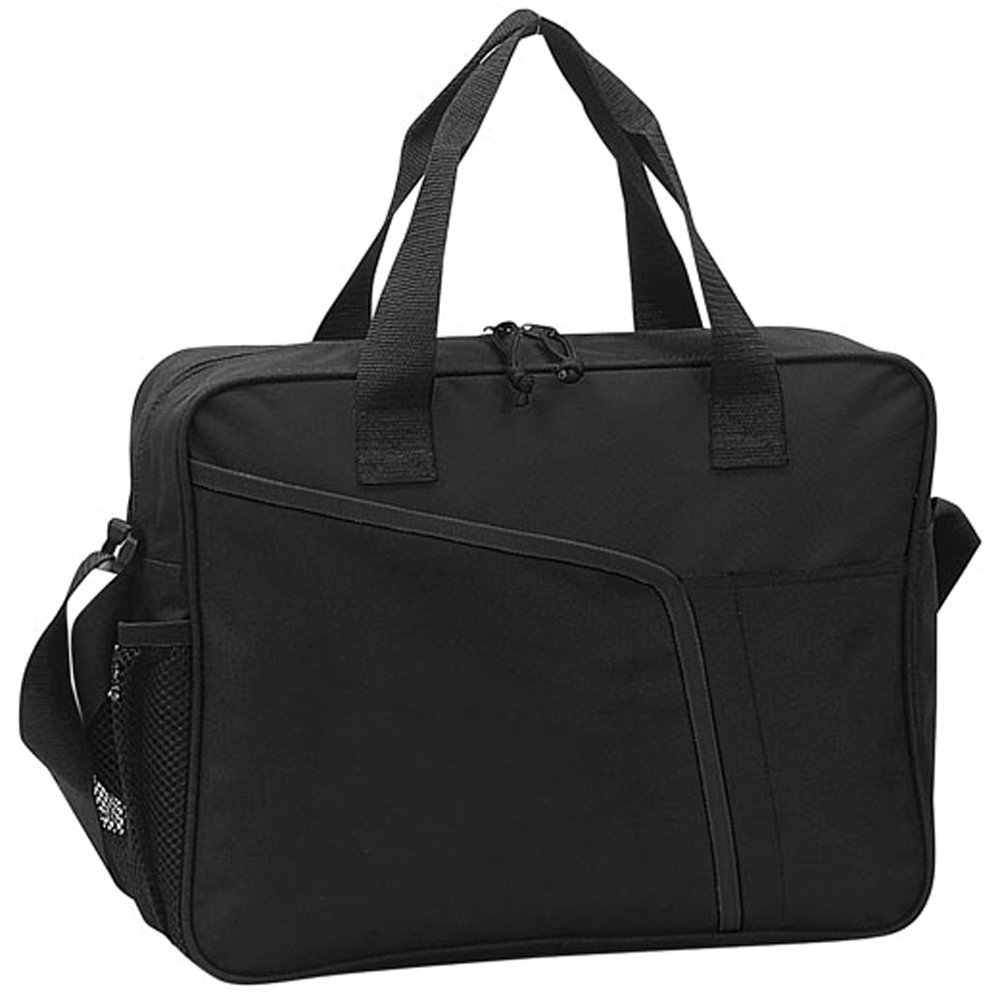 Black Soft-Sided Laptop Briefcase Bag - Lightweight & Durable for Business Travel, Office Commute & Work from Home (Fits 15.6