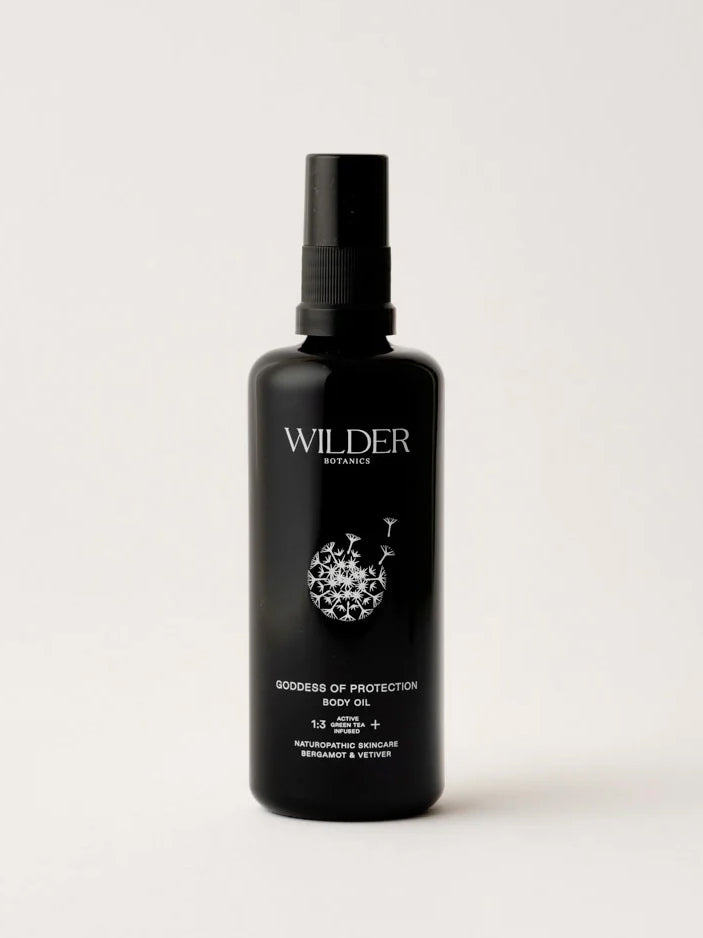 Wilder Botanics Goddess of Protection Body Oil - Organic Moisturizing & Nourishing for Dry Skin - Perfect for Massage, Aromatherapy & Daily Skincare Routine