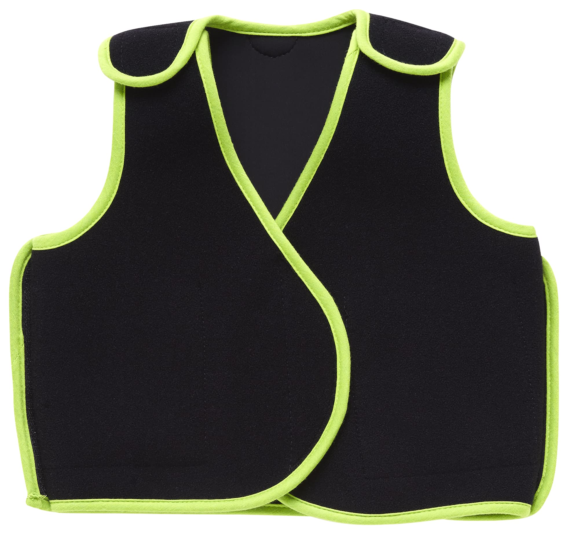 PunkinHug Compression Vest for Men & Women - X-Large Black with Green Trim - Post-Surgery Recovery, Mastectomy, Lymphedema Support - Ideal for Daily Wear & Medical Use