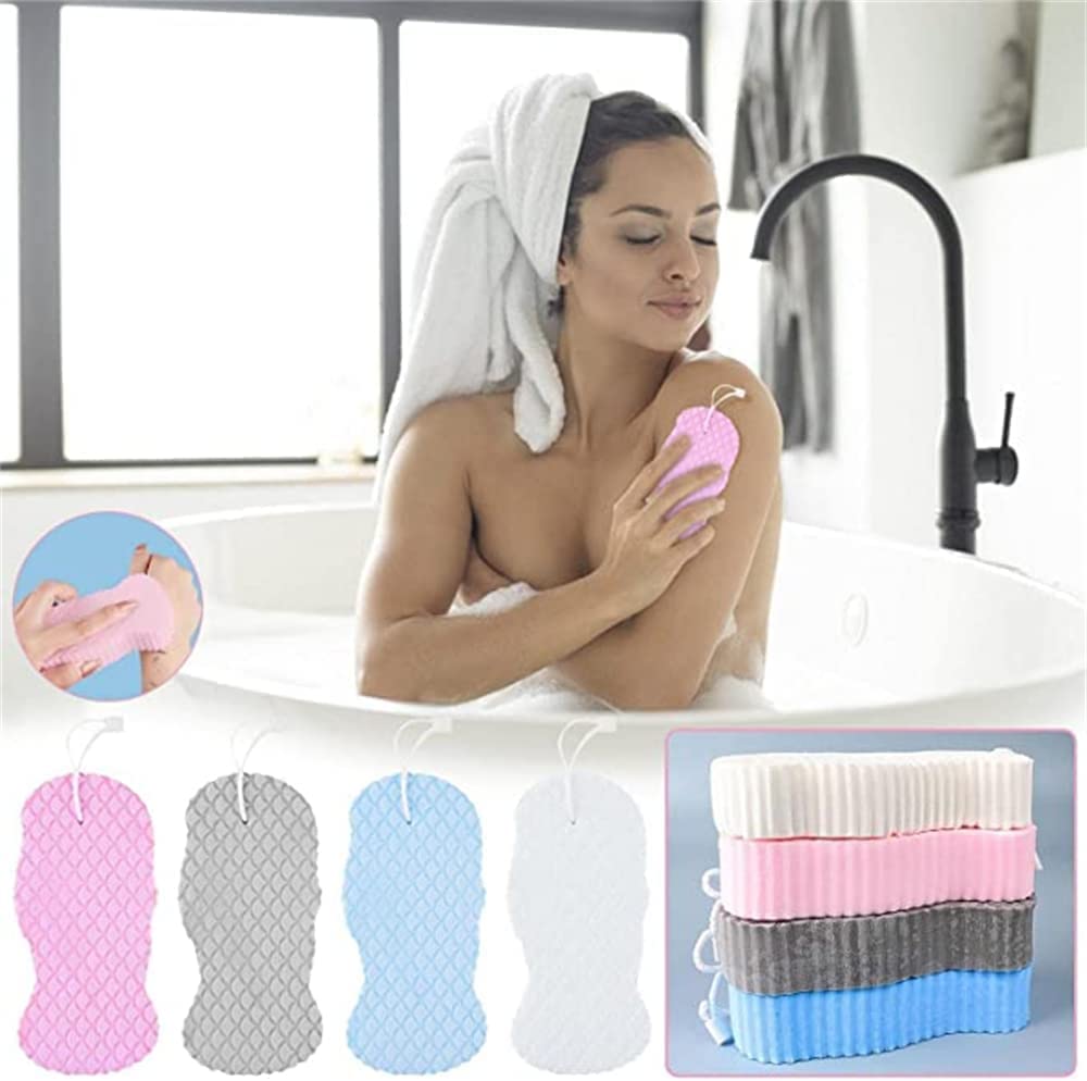 Yorten 2-Pack Ultra Soft Exfoliating Bath Sponge - Gentle Dead Skin Remover for Adults, Kids & Pregnancy - Painless Shower Scrub for Smooth Skin - Perfect for Daily Body Wash & Sensitive Skin Care