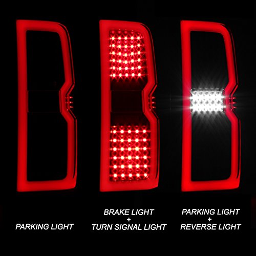 AKKON LED Light Bar Black Housing Tail Lights for 2014-2019 Chevy Silverado & GMC Sierra - Pair | Durable Replacement Lamps for Night Driving & Off-Road Adventures