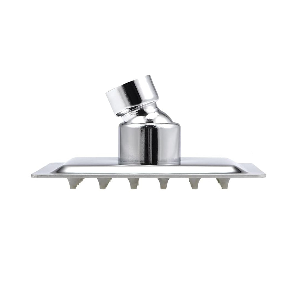 Devon Sharp Nozzles Slim Shower Head - Wall or Ceiling Mount - 4 Stainless Steel/Matt Black Finish - Perfect for Modern Bathrooms & Spa-Like Showers