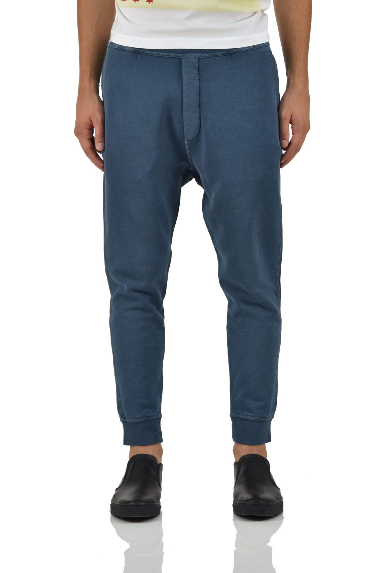 Dsquared2 Men's Petrol Blue Sweatpants - Comfortable Casual Joggers for Lounge, Gym & Streetwear Fashion
